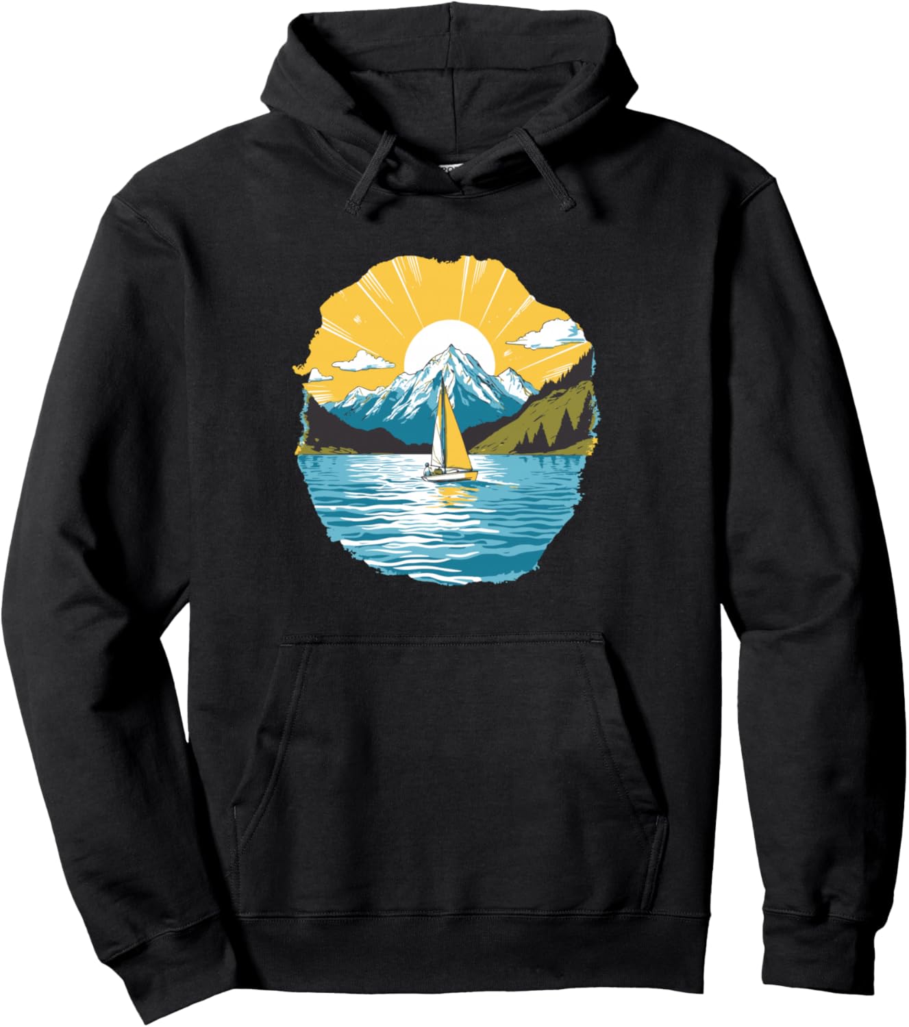 

Толстовка с капюшоном для моряка Sailing Sails Accessories Gifts Clothing, черный