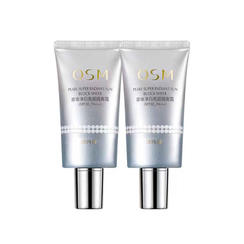 OSM Крем для сияния кожи pearl pure white без макияжа увлажняющий солнцезащитный праймер осветляющий 30г/40г/40г х 2 флакона — фото 2