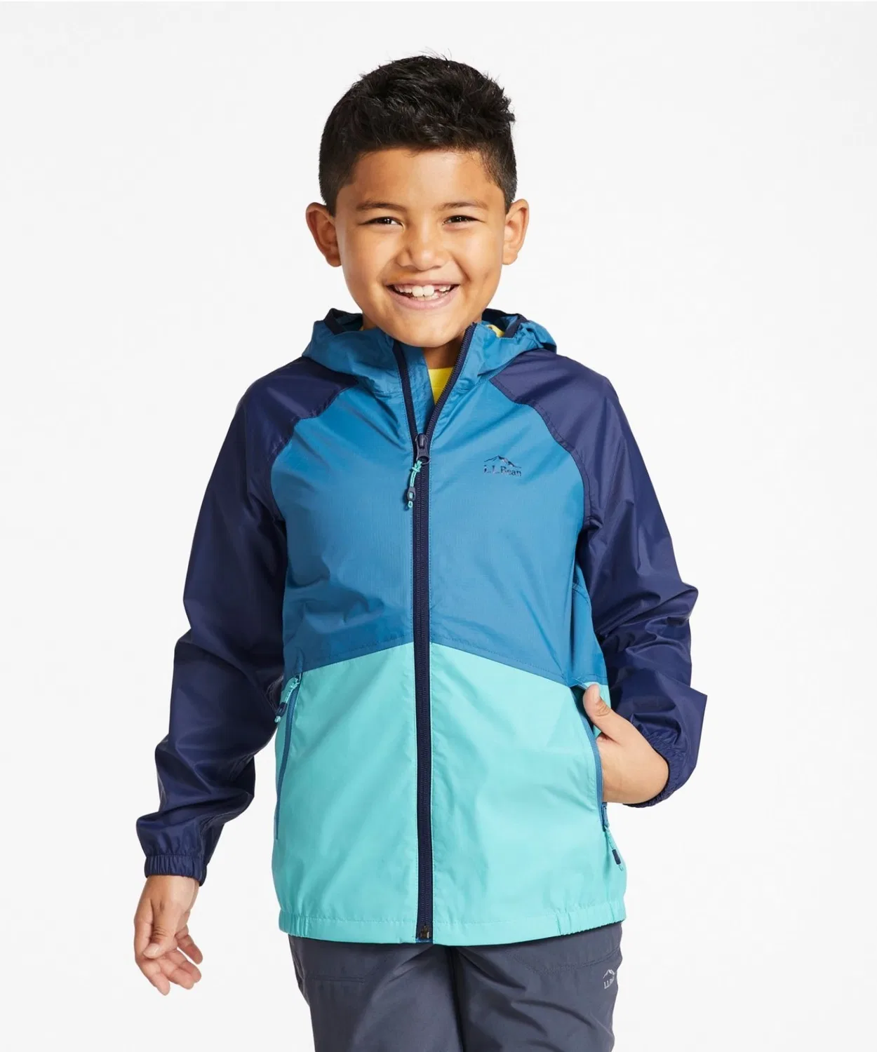 Детская ветровка с капюшоном L.L.Bean, синяя