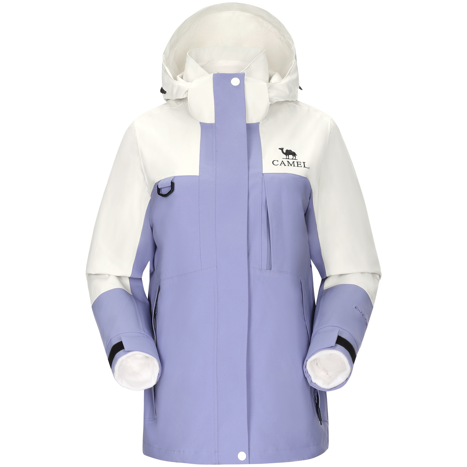 

CAMEL Женская всепогодная куртка-ветровка 3 в 1, Light Jade White/Snow Cyan Purple