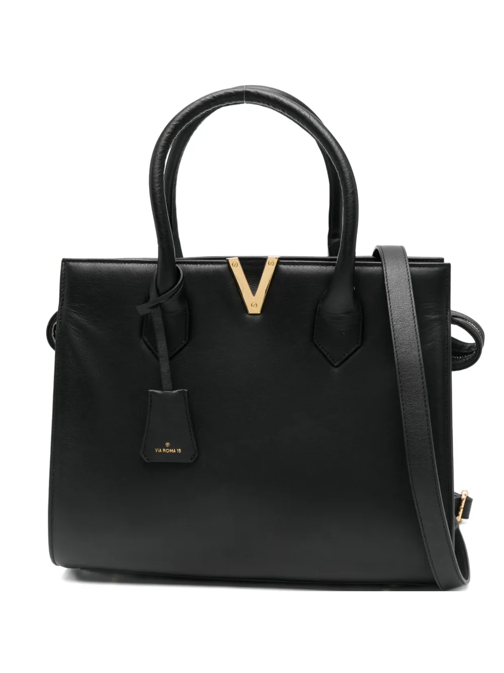 

Сумка-тоут с V-образной отделкой Via Roma 15, черный