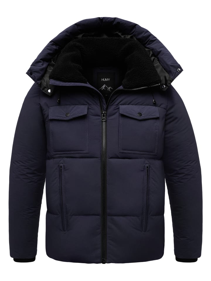 

Зимняя куртка с флисовой подкладкой темно-синего цвета Humy