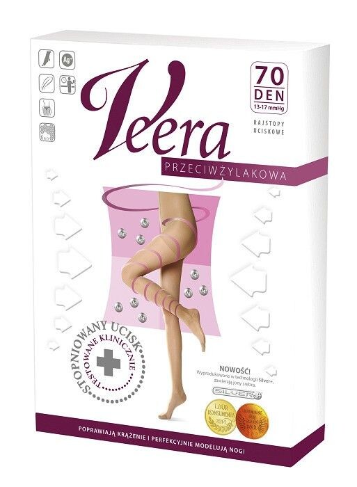 

Компрессионные колготки Veera Rajstopy Przeciwżylakowe 70 Den Kolor Natural, 3