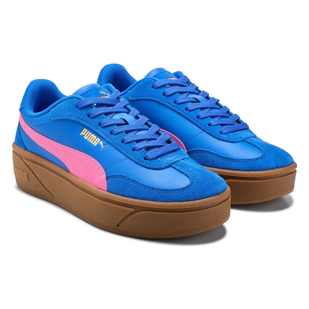 Кроссовки на платформе Club era от Puma, blue/pink gum