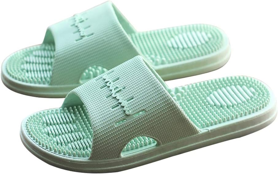 

Мужские и женские массажные тапочки YXCKG, сандалии с акупунктурой для дома, амортизирующие, для душа и ванной, женские тапочки с толстой подошвой (Цвет: зеленый, Размер: EUR37)