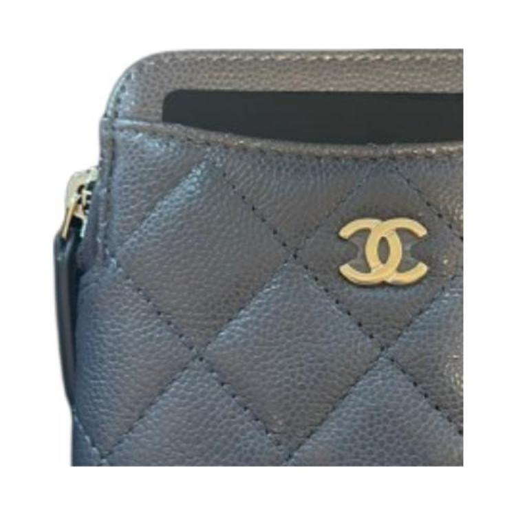 Кошелек из зерненой кожи коровы Women's Gray CHANEL — фото 4