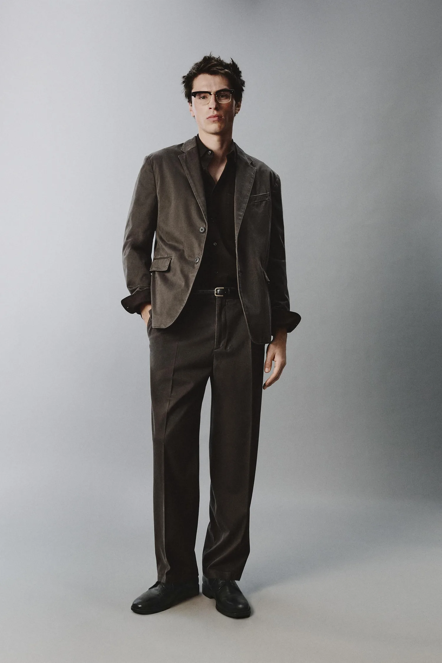 Zara Блейзер костюма с эффектом потертости