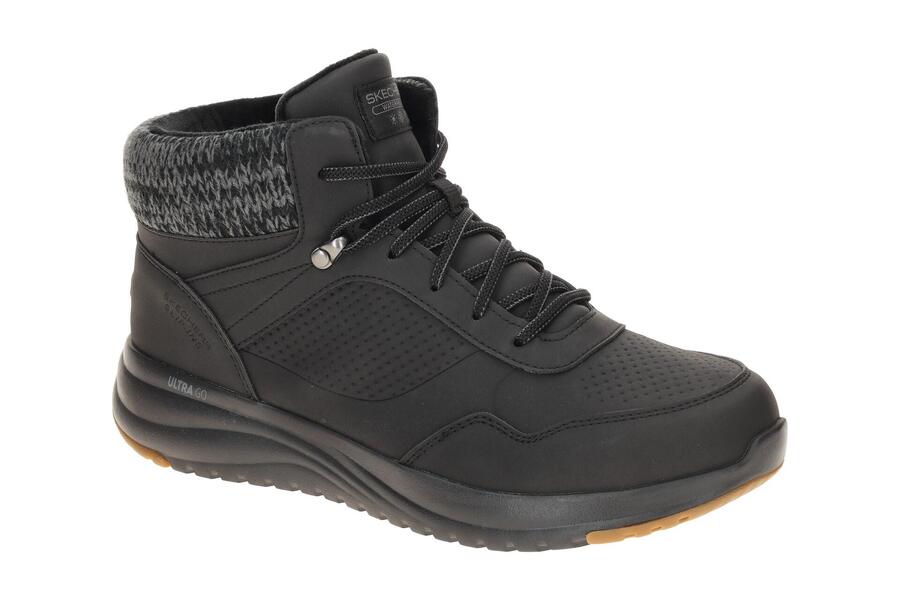 Кроссовки Skechers On-The-Go Mid, черные, водонепроницаемые, слипоны, 144739