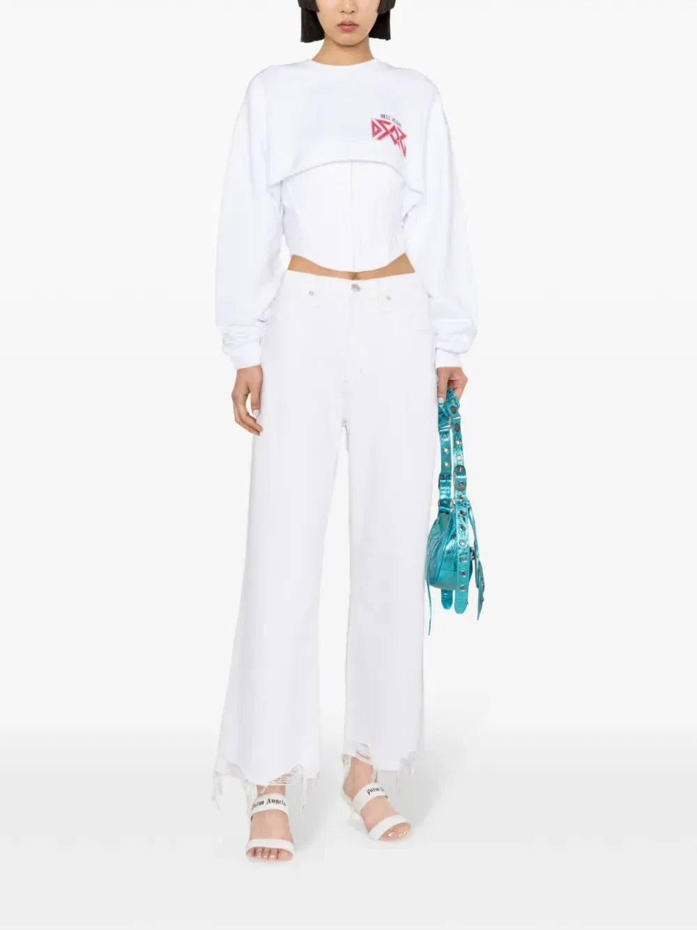 Толстовка Corset Rock Cool Fit Dsquared2, белый — фото 2
