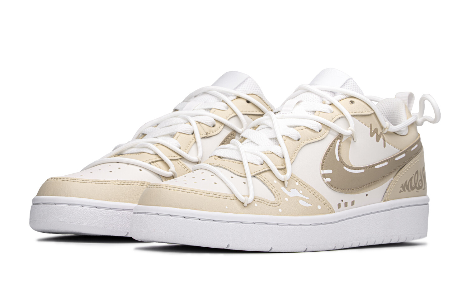 Кроссовки Nike Skateboard Shoes Women's Low-Top Brown Beige — фото 2