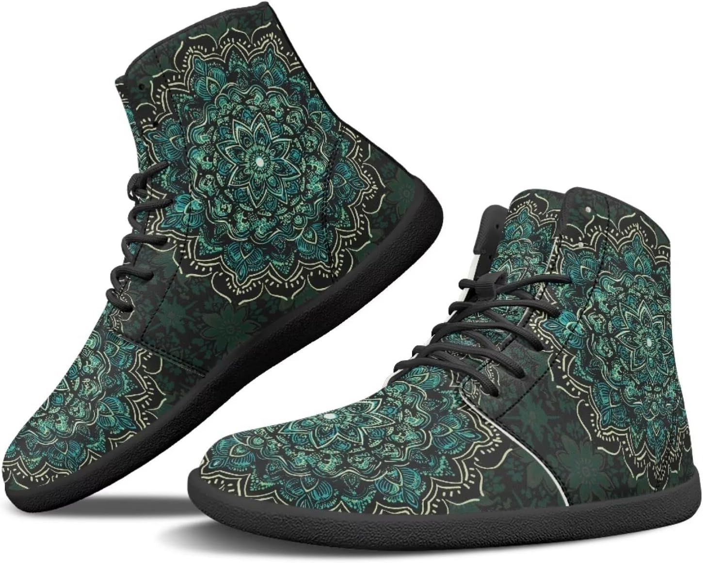 

Женские кроссовки JoyLamoria Skull Rose Butterfly высокие, с модными шнурками, для прогулок и тенниса, кожаные, хип-хоп стиль, кроссовки, зеленый