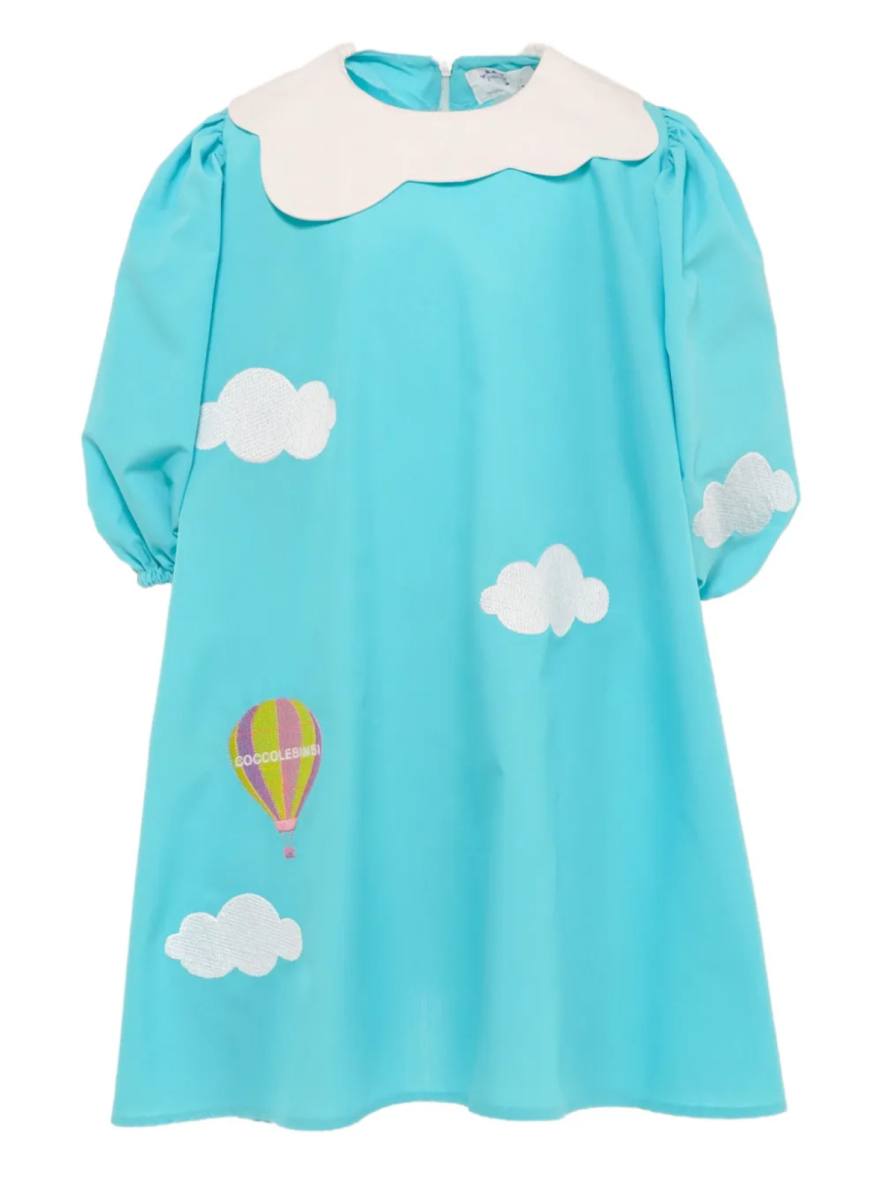 

Платье из хлопковой смеси Pangolini Kids, синий