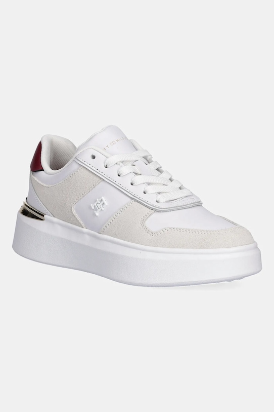 Кожаные кроссовки TH Fashion Court Mix Sneaker Tommy Hilfiger, белый