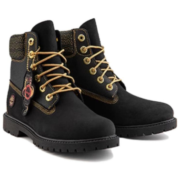 Кроссовки lunar new year 6 inch lace up boots 'black nubuck' Timberland, черный — фото 3
