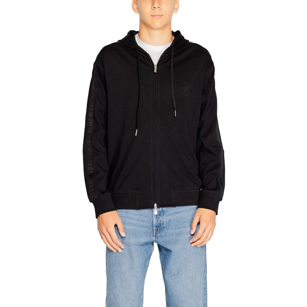 

Черный хлопковый свитер Armani Exchange