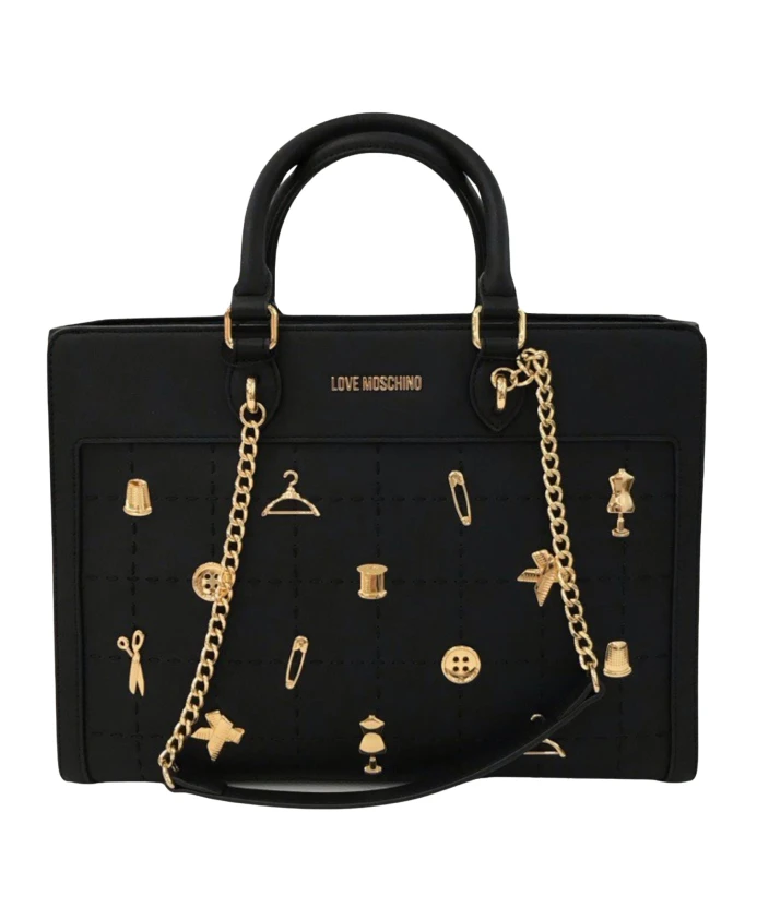 

Сумочка с ручкой цепочкой Love Moschino, черный