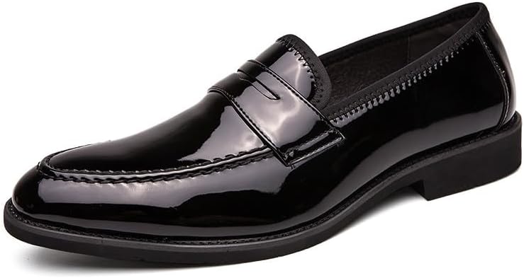 

Мужские деловые слипоны Santimon с пайеточным узором из кожи, повседневные мокасины, черный