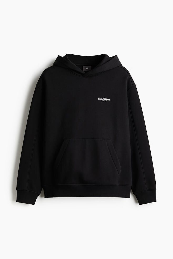 

Худи оверсайз с принтом H&M, черный