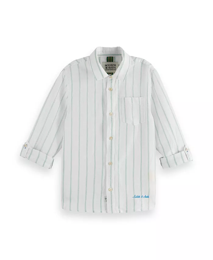 

Рубашка с длинным рукавом из льняной смеси для мальчиков Little and Big Boys SCOTCH & SODA