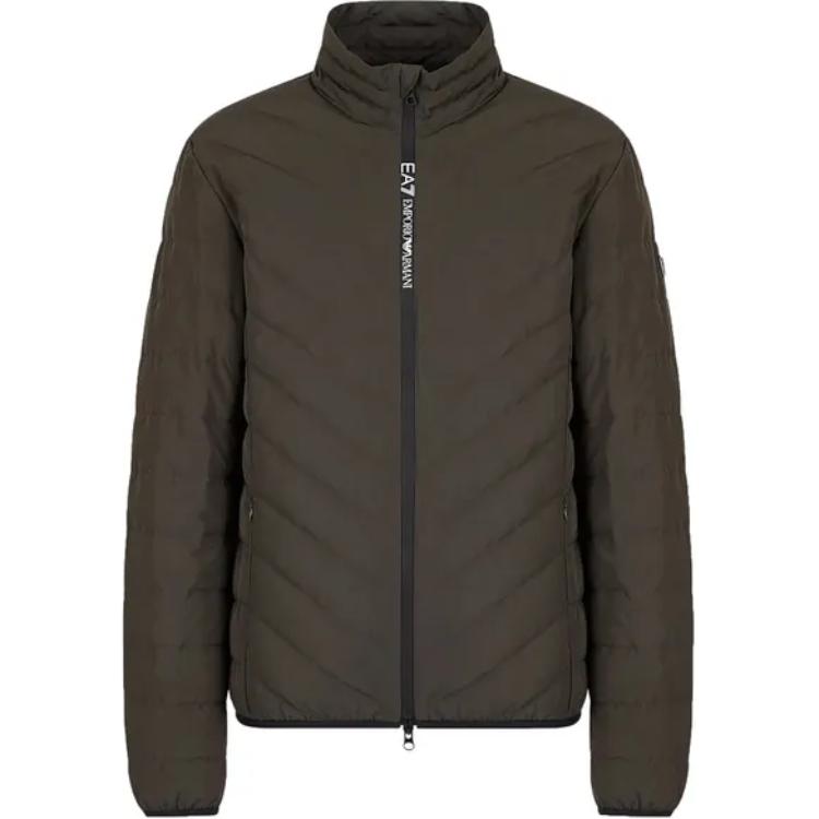 EMPORIO ARMANI Куртка пуховая мужская EA7 коричневая, Brown — фото 3