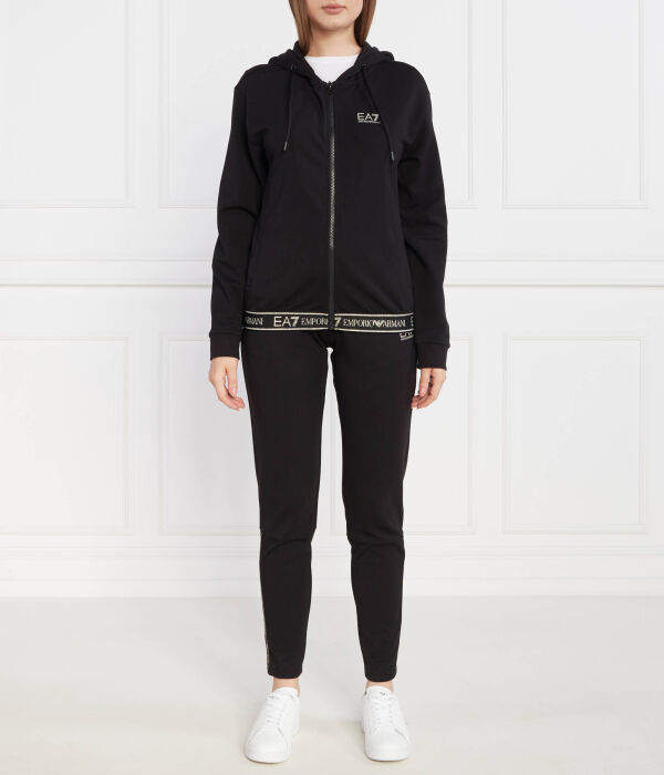 

Спортивный костюм женский Ea7 с кофтой на молнии, черный