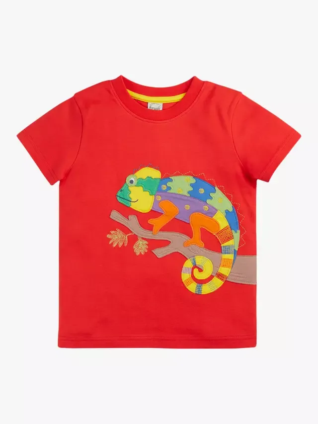 Детская футболка Carsen, цвет папайя/хамелеон Frugi