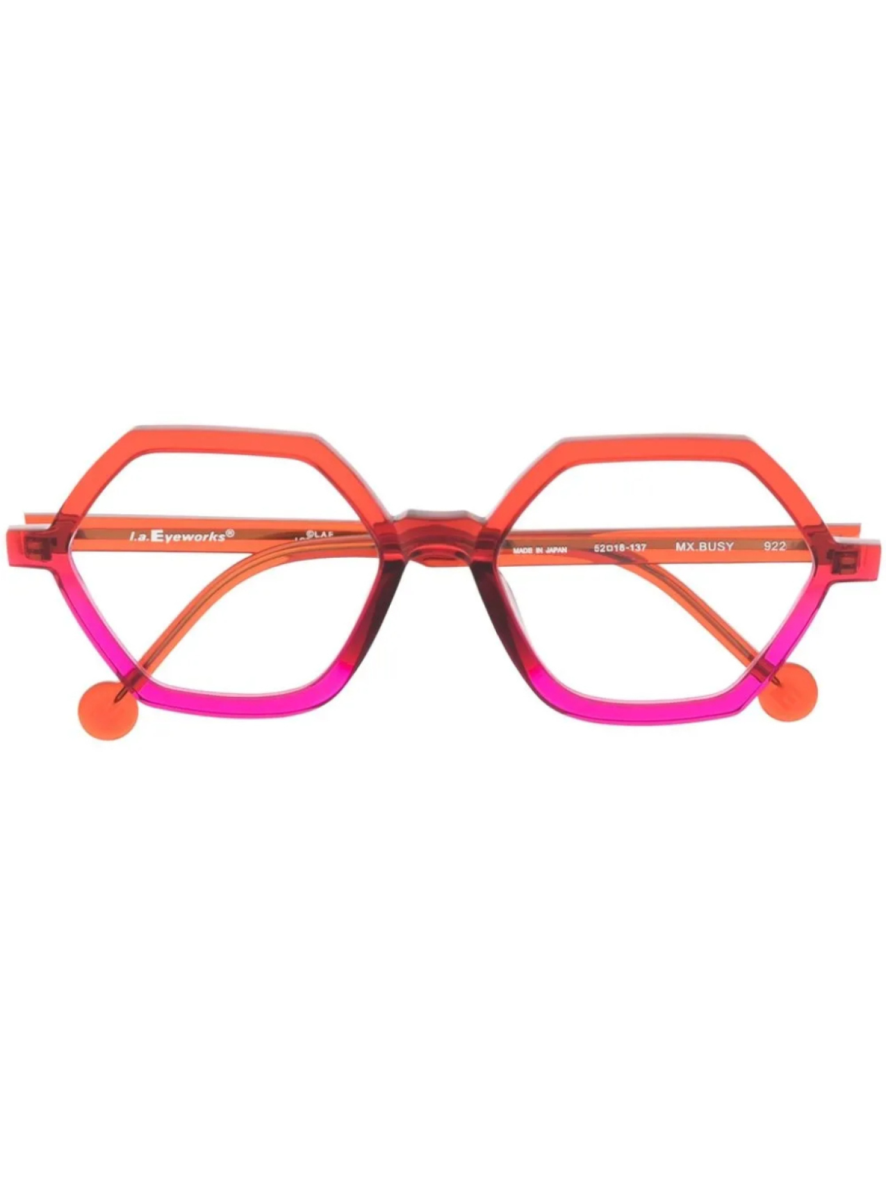 

Очки в прозрачной геометричной оправе L.A. EYEWORKS, красный