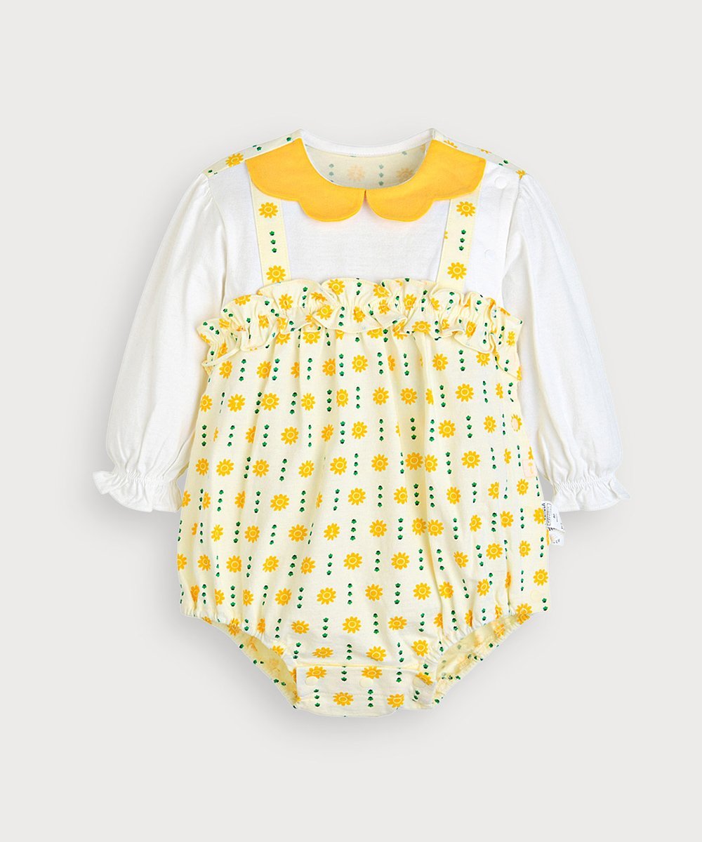 Боди с длинными рукавами SunnyDay и однотонные леггинсы/комбинезон Moimoln, Yellow — фото 2
