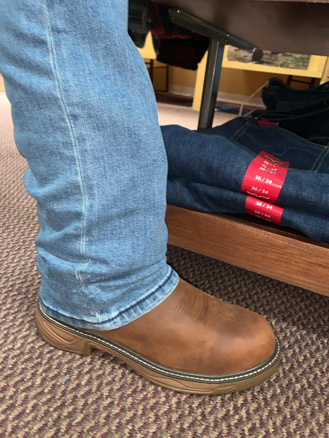 Мужские ботинки Justin Men's Rush Barley Western с мягким носком - Se4332, коричневый — фото 2
