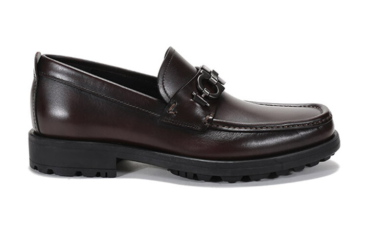 Gancini Men"s Casual Men Low-top Coffee Ferragamo — фото 2