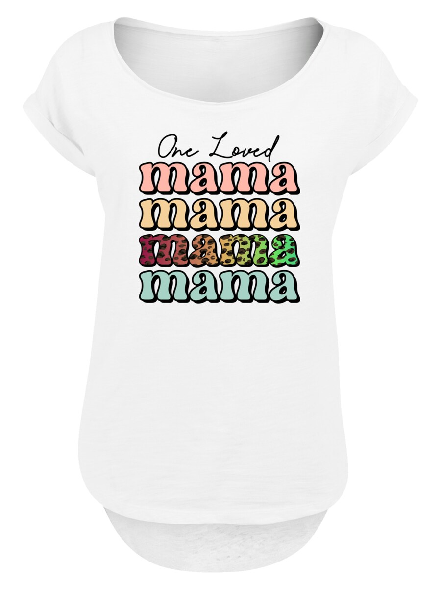 

Рубашка F4NT4STIC Mothers Day Mama Typography Leopard Print Pastel, белый