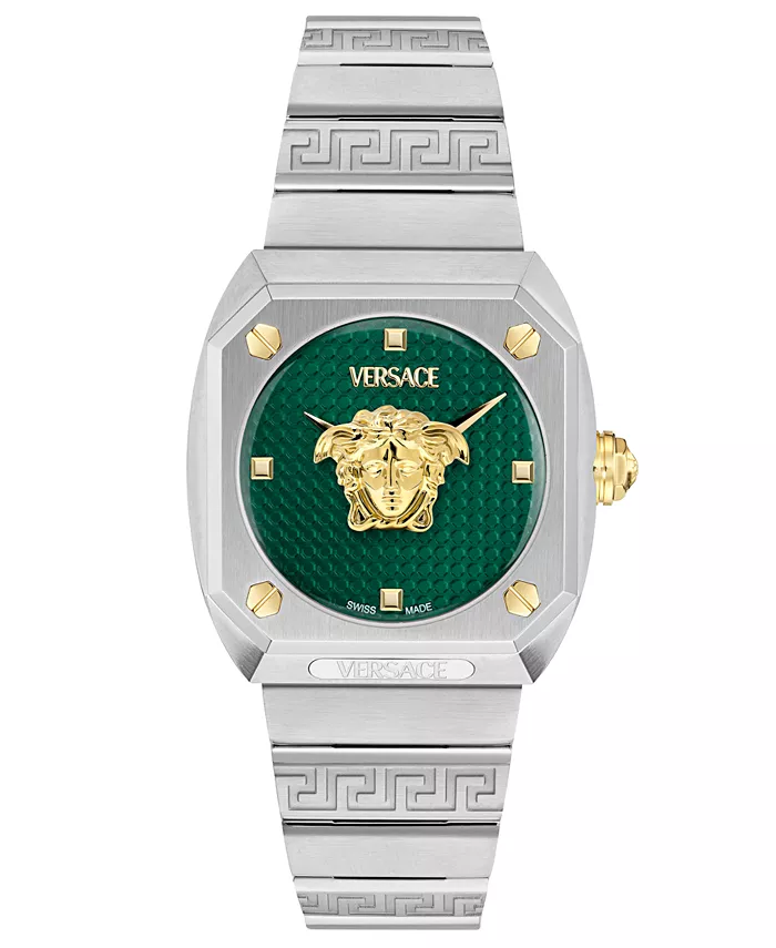 

Женские наручные часы Swiss Medusa Antares с браслетом из нержавеющей стали 35 мм Versace, Зеленый, Женские наручные часы Swiss Medusa Antares с браслетом из нержавеющей стали 35 мм Versace