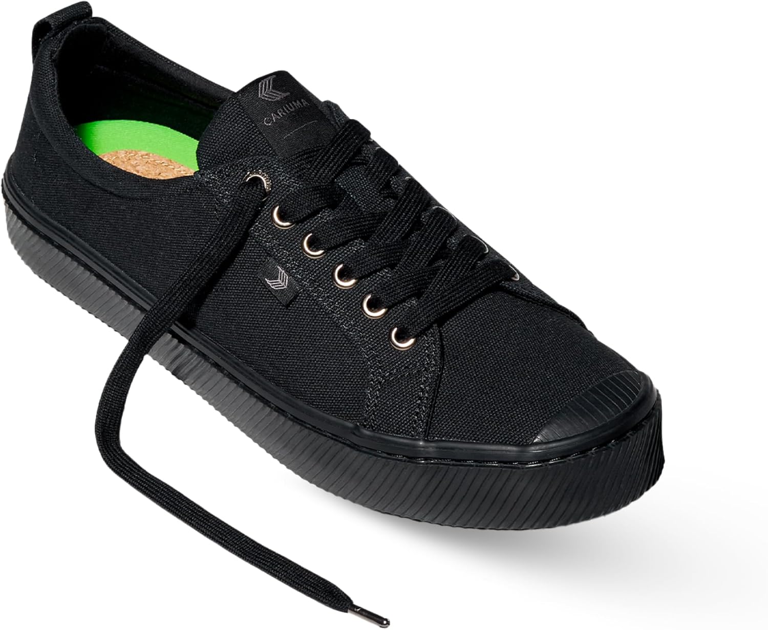 

Кеды Cariuma OCA Low из канваса, удобная обувь для мужчин, легкая и экологичная, универсальная повседневная обувь с 100 веганскими стельками, резиновая подошва, черный