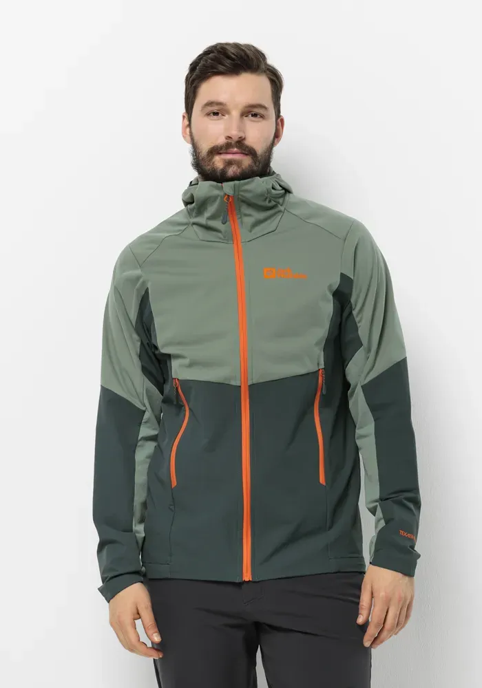 

Куртка Jack Wolfskin "BRISSTAL HOODY M", с капюшоном, цвет Black-Olive