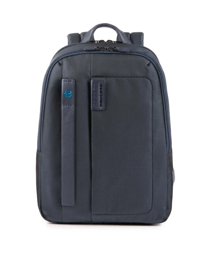 

Небольшой рюкзак для ноутбука с отделением для iPad, карманом для бутылки или зонта. Piquadro, синий