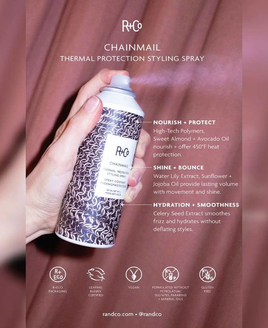 R+Co Термозащитный спрей для укладки волос Chainmail, 140 мл — фото 2
