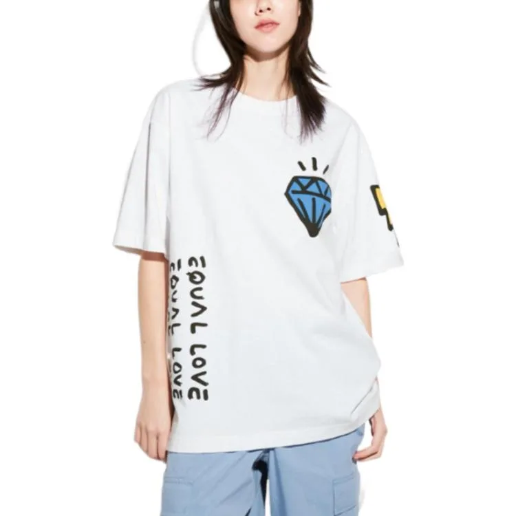 UNIQLO Футболка унисекс белая с круглым вырезом — фото 4