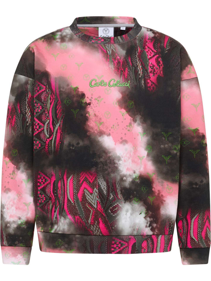 

Толстовка Carlo Colucci Sweatshirt Diop, цвет Schwarz/Pink