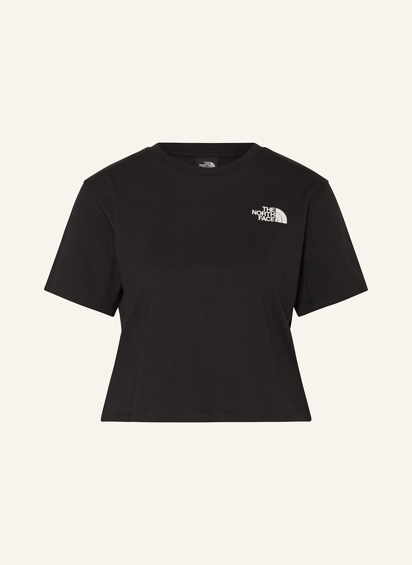 

Футболка простая купольная укороченная The North Face, черный