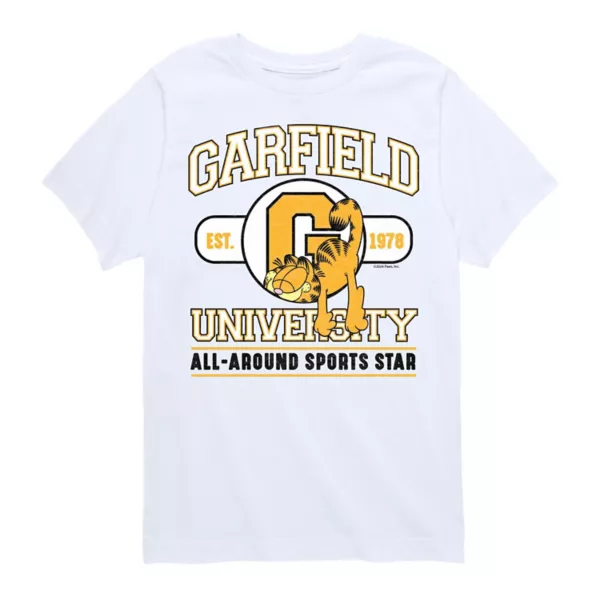 

Футболка с принтом Garfield University для мальчиков 8-20 лет Licensed Character, белый