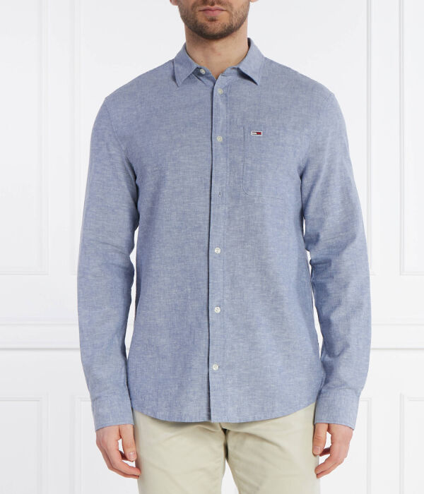 

Рубашка Tommy Jeans Regular Fit, голубой
