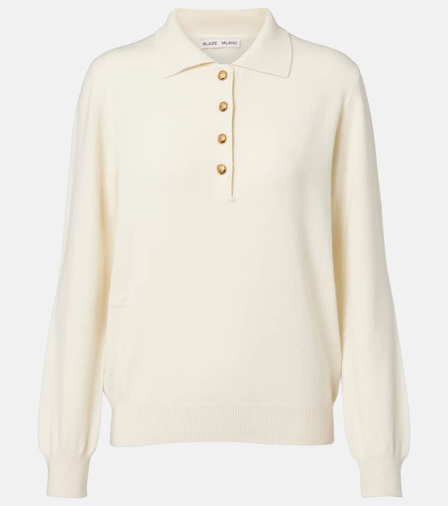 

Высокогорный шерстяной и кашемировый поло свитер Blazé Milano, Naturale