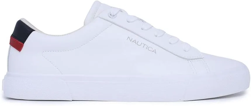 Мужская повседневная обувь Nautica, классические низкие лоферы на шнуровке, модные кроссовки - в стандартных и широких размерах, белый — фото 2