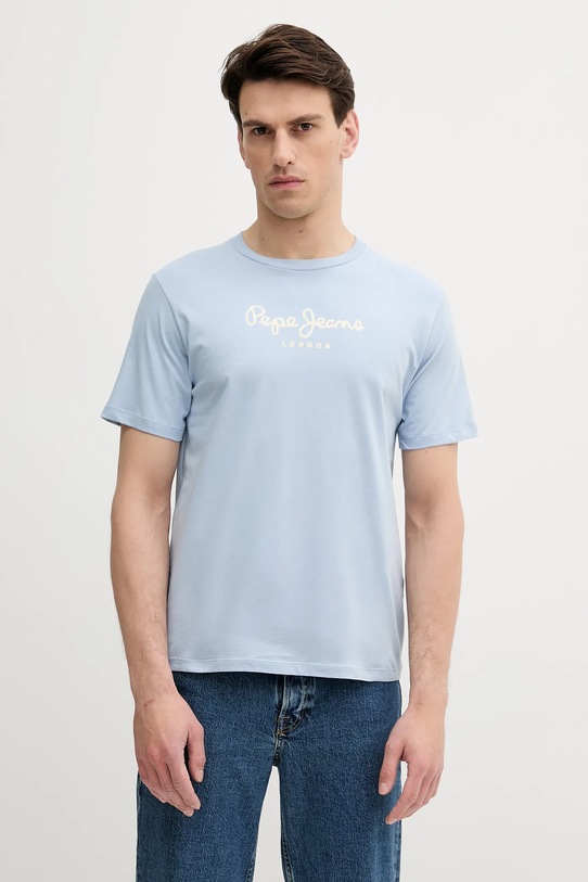 

Хлопковая футболка Pepe Jeans, синий