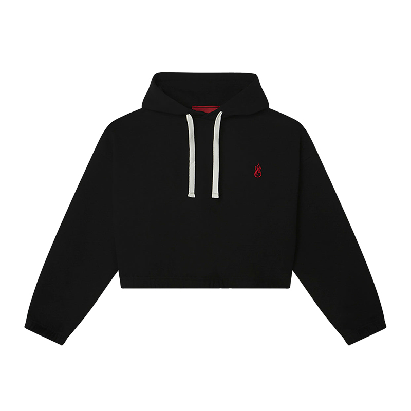 

VOS худи свободного кроя с длинными рукавами укороченный повседневный свитшот женский Vision Of Super, черный