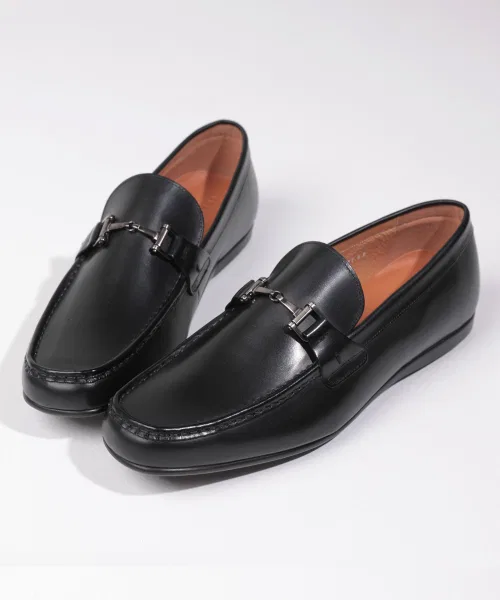 Мужские лоферы BRENOWELT Driving Black Metal Loafer 1101 — фото 2