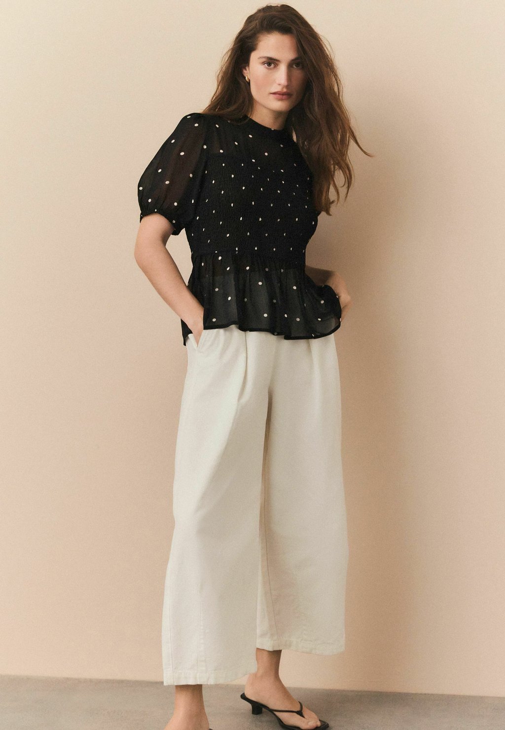

Блуза REGULAR FIT-SHEER SHORT SLEEVE SMOCK Next, черный