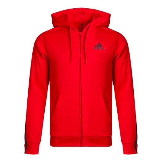 

Куртка Men's adidas Logo Hooded Zipper Knit Red Jacket, красный