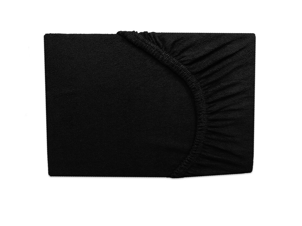 

Простынь махровая натяжная черная 90х200 см - 100х200 см Müskaan, Черный, Простынь махровая натяжная черная 90х200 см - 100х200 см Müskaan