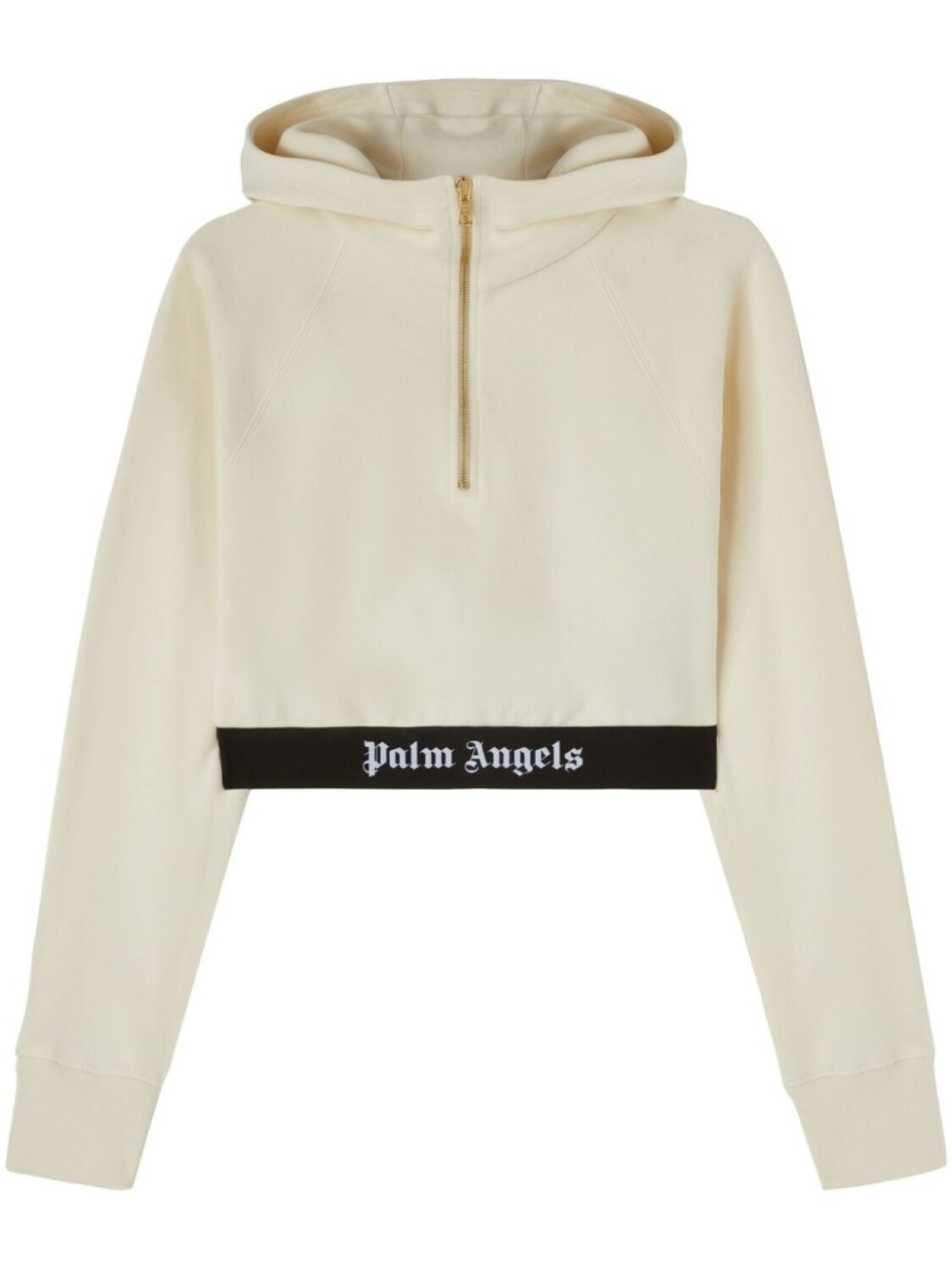

Palm Angels укороченное худи с логотипом, нейтральный цвет